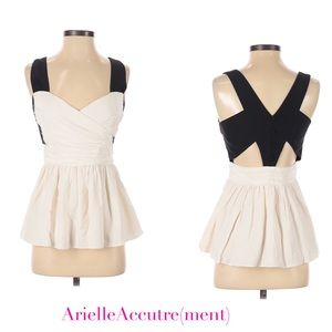 Black & White Peplum top